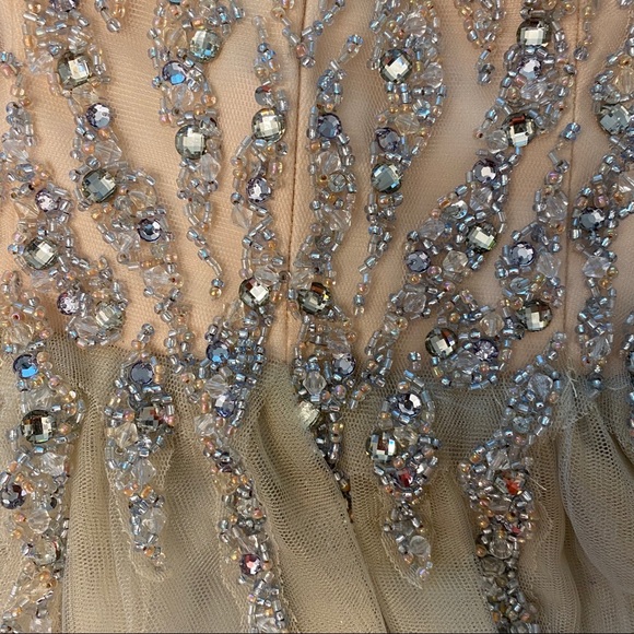 Beaded tulle special occasion gown - Picture 7 of 11